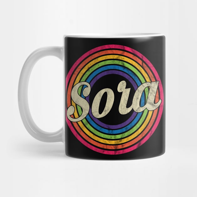 Sora - Retro Rainbow Faded-Style by MaydenArt